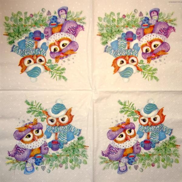 116 Owls - ply - Kalamazoo - CS - 24x24cm